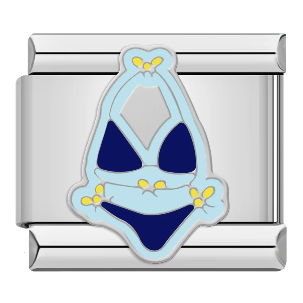 Blauer Bikini Silber
