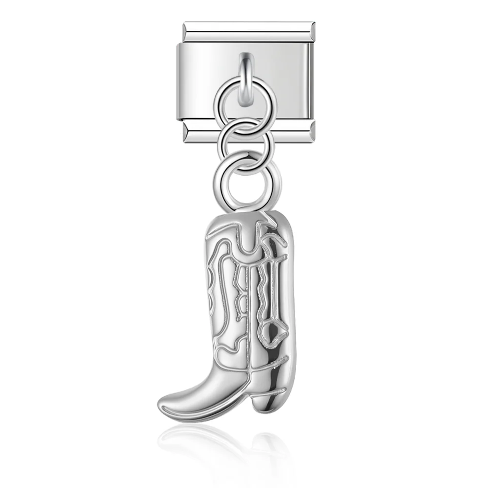 Cowboy Stiefel Anhänger Silber