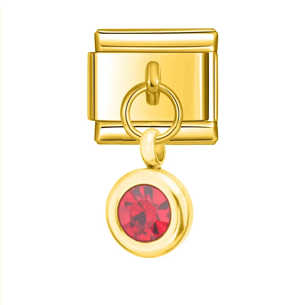Anhänger Gold mit rotem Stein